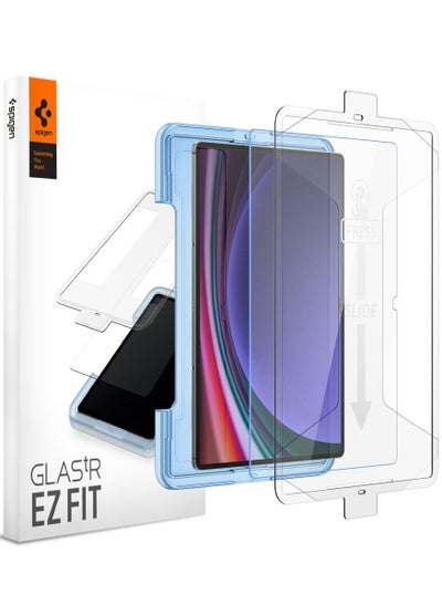 اشتري Glastr Ez Fit Samsung Galaxy Tab S9 ULTRA Screen Protector (14.6 inch) Premium Tempered Glass with Auto Align Technology - [Case Friendly] في الامارات