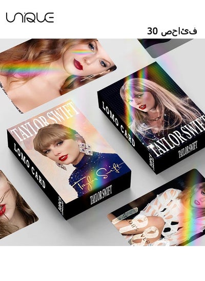 Buy 30 Pieces Taylor Swift LOMO Card - Double-Sided Laser Foil Card - Fan Collection Photo Card Decoration in UAE