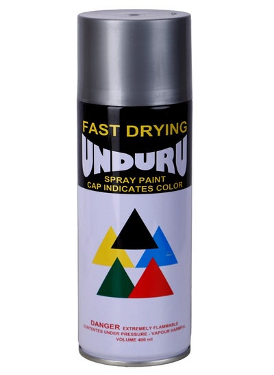 Buy Unduru Glossy Spray Paint - Multipurpose - 400ml - Silver color in Egypt