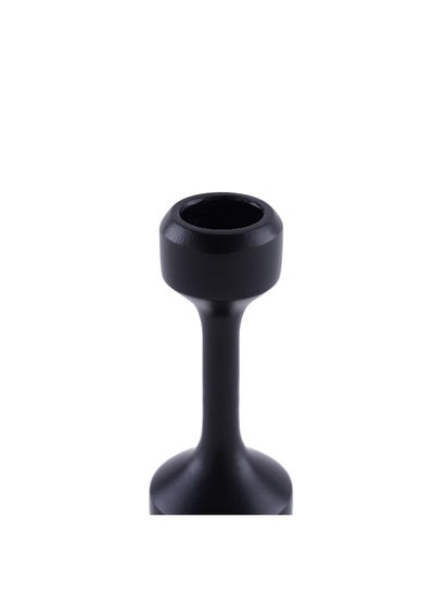 اشتري Kiara Metal Taper Candle Holder 12.5X4.5X4.5Cm - Black في الامارات