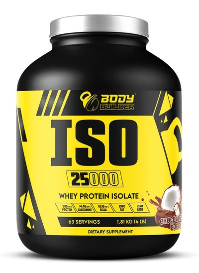 Buy Body Builder ISO 25000, Lean Muscles Growth, Rapid absorption of protein, Support Recovery, Chocolate Coconut Flavor, 4 Lbs in UAE