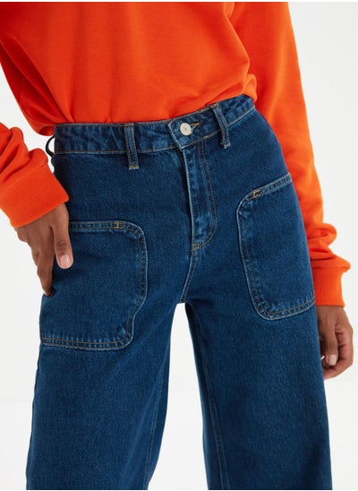 Buy High Waist Wide Leg Jeans in Saudi Arabia