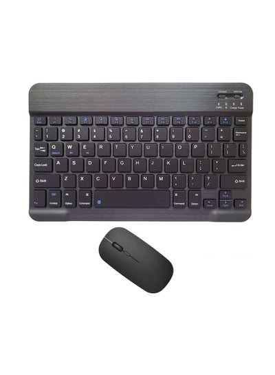 اشتري ماوس لوحة مفاتيح بلوتوث رفيع للغاية مثالي لأجهزة الكمبيوتر وأجهزة الكمبيوتر المحمولة في الامارات