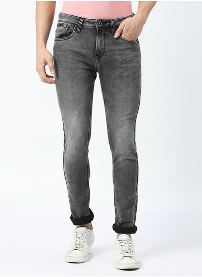 اشتري Mid Rise Faded Jeans with Pocket Detail في السعودية