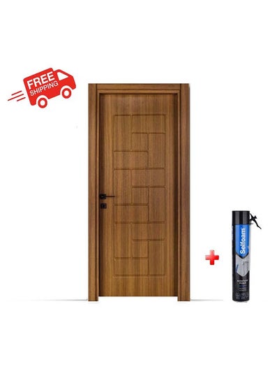 Buy Barry wood interior wood door code WPC 402 reddish brown in Egypt