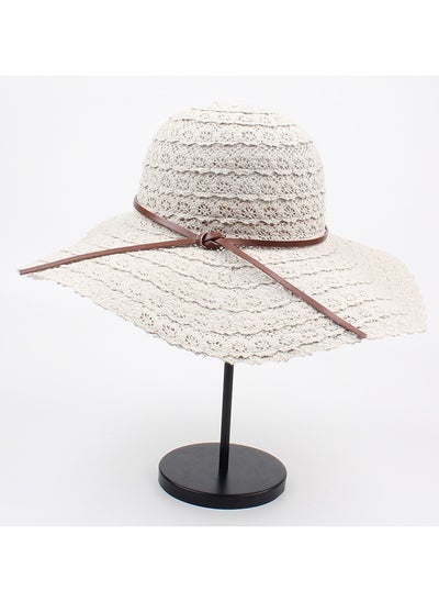 اشتري New Fashion Big Eaf Bow Hollow Fisherman Hat في الامارات