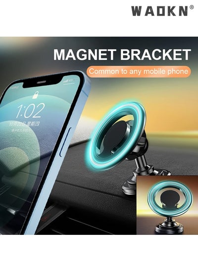 Buy Compatible for MagSafe Car Mount for iPhone, Dashboard 360° Rotation Magnetic Car Mount, Cell Phone Holder for MagSafe iPhone 15/14/13 All Smart Phones (Black) in Saudi Arabia