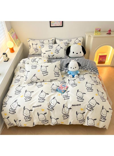 اشتري 4-Piece Pochacco Cotton Comfortable Set Bed Sheet Set Children'S Day Gift Birthday Gift 200X230cm في السعودية