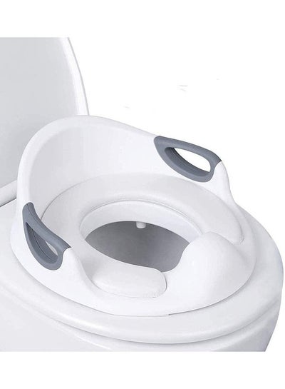 Buy Potty Training Toilet Seat for Kids Toddlers Boys Girls Toilet Trainer Ring with Handle with Backrest in Saudi Arabia