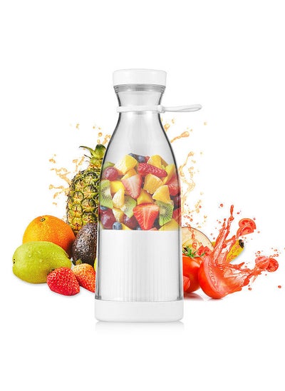 Buy Portable Mini Electric Blender 300ml Juicer Cup 6 Blades for Smoothie Milkshake Juice Baby Food Built-in Rechargeable Battery for Travel Sports Kitchen Office Outdoors in Saudi Arabia