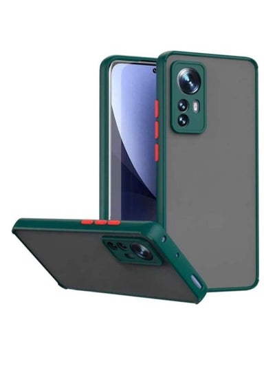 اشتري Shockproof Matte Case For Xiaomi 12 Lite Full Camera Protector Cover For Xiaomi Mi 12 Lite Green في الامارات