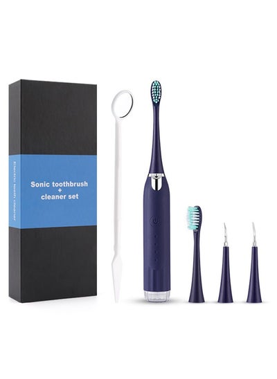 Buy Electric Toothbrush Super Soft Waterproof Teeth Cleaning Artifact Battery Powered With 3 Different Heads in UAE