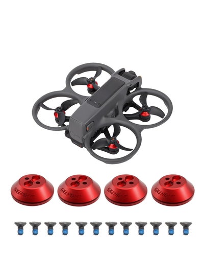 Buy 4Pcs Motor Cover for DJI Avata 2, Aluminum Alloy Motor Covers, Motor Protect Guard, Dustproof Waterproof Protective Motor Cover Cap, Drone Motor Cover, for DJI Avata 2 Drone Accessories (Red) in Saudi Arabia