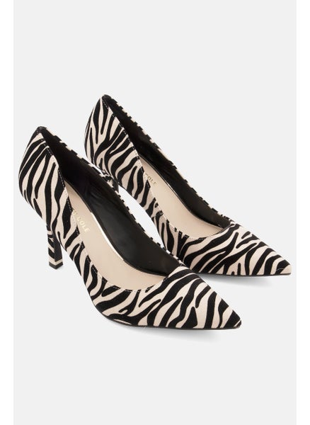 Buy Women Medium Animal Print Pumps, Black/Beige in UAE