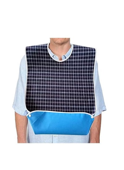 Buy Adult Bibs, Waterproof Eldly Bib, Adult Washable Dining Bibs Mealtime Bib Clothing Protector, for Elderly Men Women, Reusable Clothing Protector in UAE