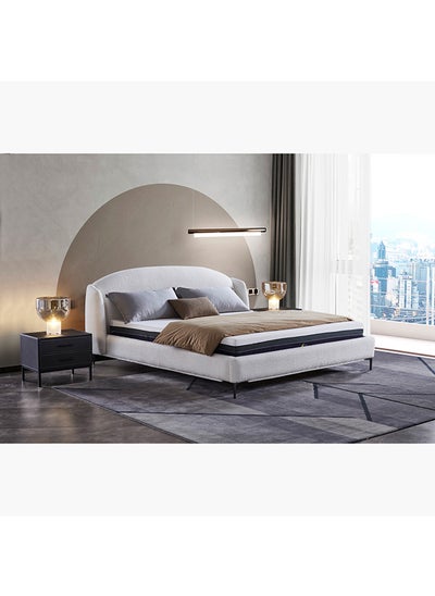 Buy Dona Frankfurt Upholstered King Bed 230 x 105 x 222 cm, Mattress Size - 180x200cm in UAE