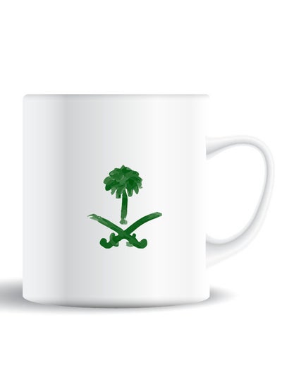 Buy Premium Quality Two Sided Printed Coffee Mug Tea Cup Ksa Symbol For Home Office Gift Kids Men Women in UAE