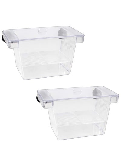 Floating Fish Breeding Box 2-Pack - Acrylic Hatching Isolation Tank With Fine 952433