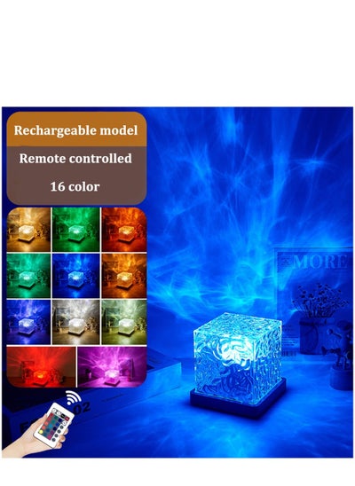 Buy LED Creativity Star Projector Night Light , 16 Colors Crystal Aurora Borealis Lamp, Remote Control Ripple Projector Ceiling LED Night Light, Timer Bedroom Bedside Lamp, Gift for Teen Girls Adult in Saudi Arabia