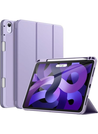 Buy Purple Trifold Smart Cover for iPad Air 13 Inch (M2) 2024 – Auto Wake/Sleep, Pencil Holder, and Soft TPU Back in UAE