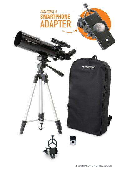 Buy Celestron Travel Scope 80 Portable Telescope with Backpack & Smartphone Adapter in UAE