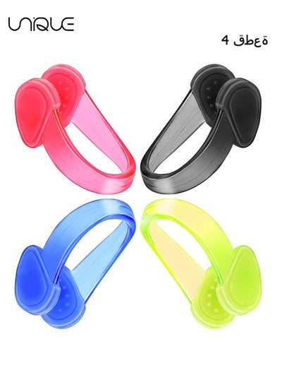 Buy 4Pcs Swimming Nose Clips for Kids, Waterproof Silicone Swimming Nose Clip for Adults, Nose Plugs for Training Protector Water Sport Beginners in Saudi Arabia