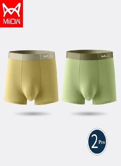 Buy 2Pcs Men's Underwear Traceless Modal Graphene AAA Antibacterial Crotch Men's Boxer Shorts in UAE