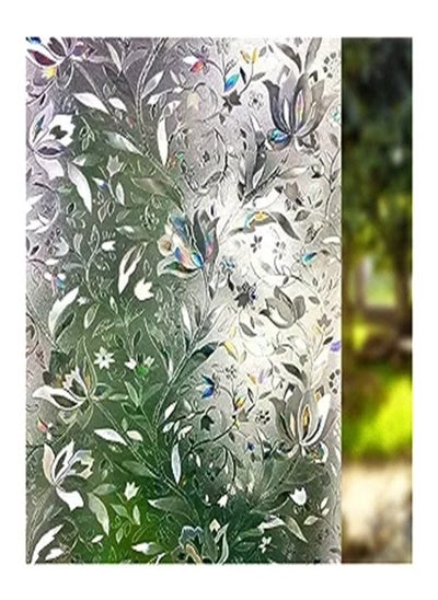 Buy Goolsky Window Film, Decorative Window Privacy Film, 3D Stained Glass Window Sticker,Anti-UV Sun Blocker Heat Control for Home(Rainbow Tulip Design,17.5 x 78.7 inches) in UAE