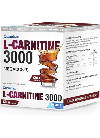 اشتري L-Carnitine 3000 Shot Cola Flavor 20 Vials 25ml في الامارات