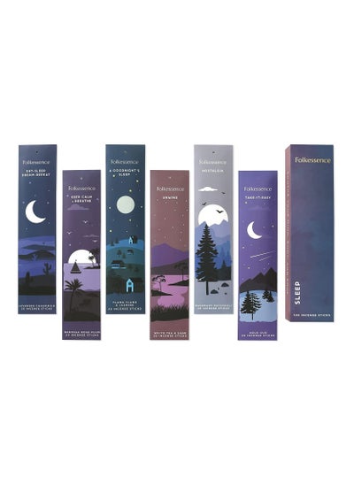 اشتري Folkulture Incense Sticks - Set of 6 Insenses (120 Sticks) - Rosemary, Pathcouli, Jasmine, Aqua Oud, Lavender, Sage Incense Sticks Variety Pack - Farmhouse Gift Set, Natural and Non Toxic (Sleep) في الامارات