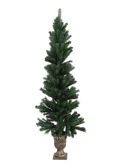 Buy Arvie Christmas Tree with Pot Stand, Green & Gold – 150 cms in UAE