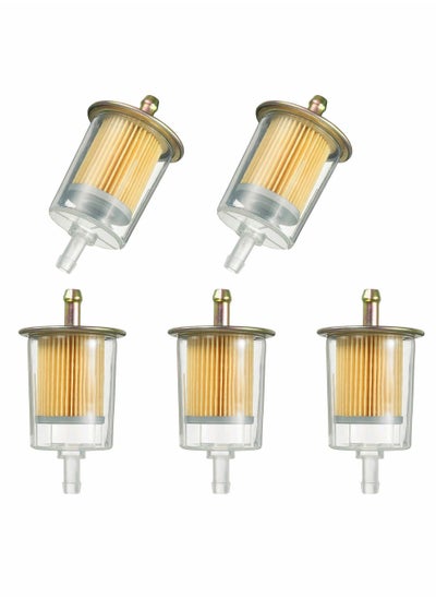 اشتري 3/8" Universal Fuel Filters Industrial Tractors Cars Trucks Motorcycles Gas Powered Engine Inline Line(5 Pack) في السعودية