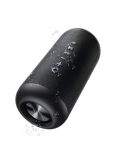 اشتري Waterproof Bluetooth Wireless Speakers Long Endurance IPX6 Waterproof TF Card AUX Portable Outdoor Speaker Black في الامارات