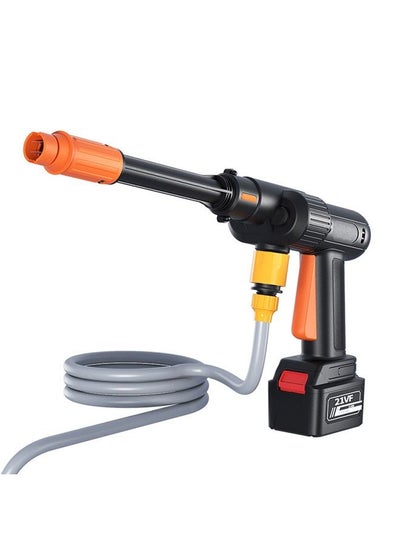 Buy Cordless Electric High Pressure Car Wash Water Gun Washer 200W 10000mAh in Saudi Arabia