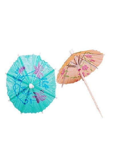 اشتري Parasol Picks Umbrella 10CM (1 Packet x 100 Pieces) Multicolor في الامارات