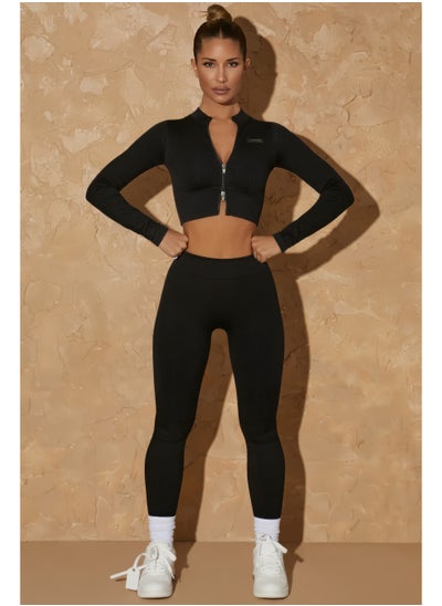 Buy Woman's Black Sports Suit with Long Sleeves - Two Pieces in UAE