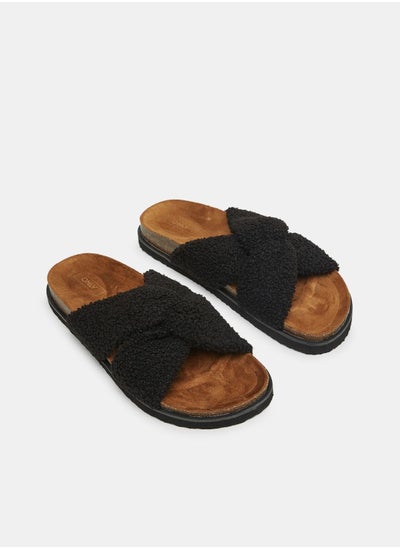 Buy Fuzzy Strap Sandals in UAE