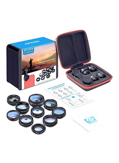 Buy 10-In-1 Phone Lens Kit Black/Clear in UAE