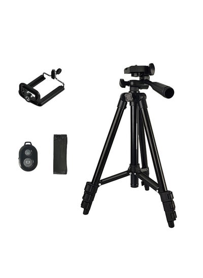 Buy Portable Phone Tripod and Camera Stand with Bluetooth Remote and Clip in UAE