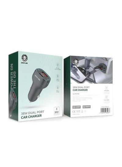 Buy Green Car Charger PD 20W +QC 18W Two-way solution - Black in UAE