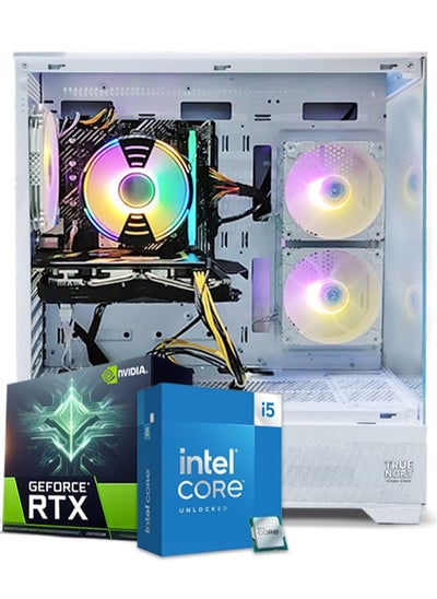 اشتري جهاز كمبيوتر للألعاب من True Nort، مع معالج Intel Core i5-13400F، بطاقة RTX 4060، 16 جيجابايت ذاكرة RAM، 1 تيرابايت SSD، مروحة تبريد هوائية 120 مم، مزود طاقة 650 واط، نظام تشغيل Windows 11 Pro، صندوق أبيض. في الامارات