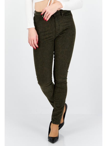 اشتري Women Regular Fit Stretchable Pants, Olive في الامارات