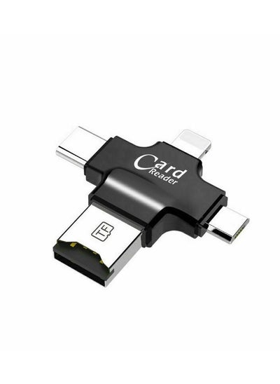 Buy 4 In 1 Card Reader Type C Micro USB Adapter in UAE