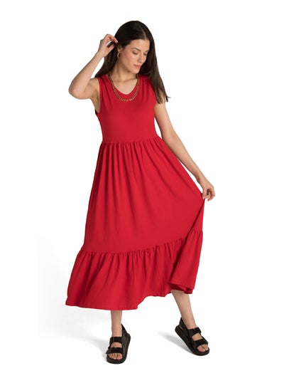 Buy Midi Plain Lycra Dress in Egypt