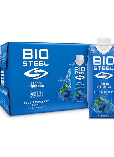 Buy BioSteelSports Drink Sugar-Free with Essential Electrolytes Blue Raspberry 500ml 12-Pack in UAE