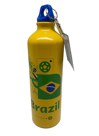 اشتري Football World Cup 2022 Water Bottle With Ring Aluminium 750ml Brazil في مصر