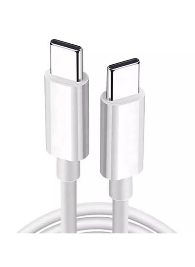 اشتري USB C To USB C Cable PD Type C Fast Charging Cable USB-C White في الامارات