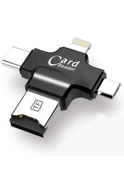 اشتري 4 In 1 USB Tf Micro Sd Card Reader Black في الامارات