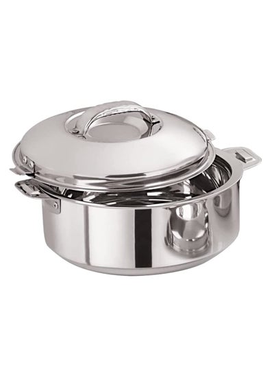 Buy Stainless Steel Casserole Lightweight Easy to Handle Hotpot with Lid Silver-Madina 1000ml/1ltr in UAE