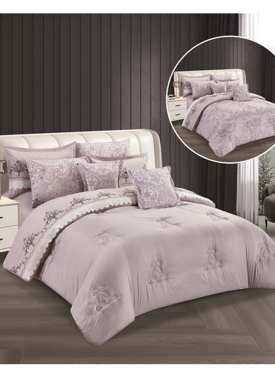 Buy comforter set from Horse Two sides with a durable and soft fabric 8 pieces king size in Saudi Arabia